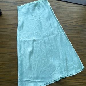 Beautiful teal/sea green silk skirt